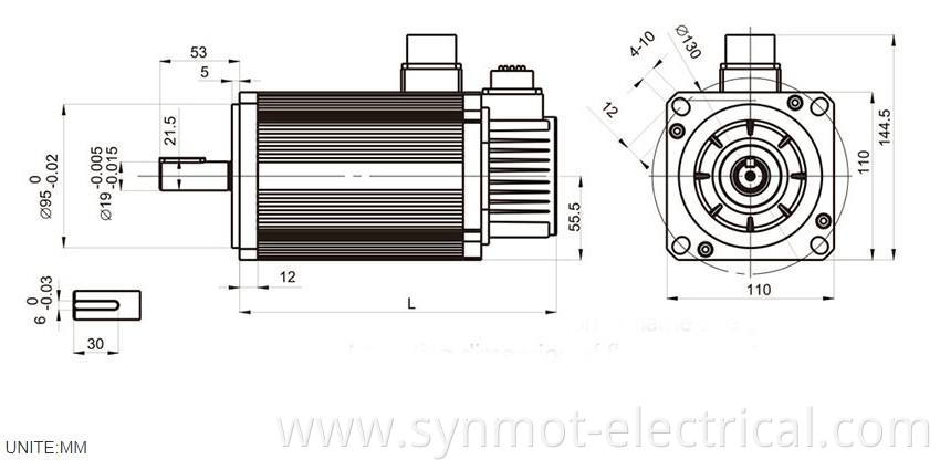 Synmot 1kW 2500 rpm 220v/240v low voltage dc servo motor high torque servo motor brushless dc bldc